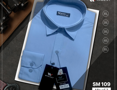 Áo Sơ Mi Nam Dài Tay SM109 – Form Đẹp, Lịch Sự, Dễ Mặc