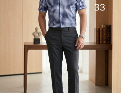 Áo Sơ Mi Nam Cao Cấp Ngắn Tay Vạt Ngang Có Xẻ Tà SM 011N _ Sọc