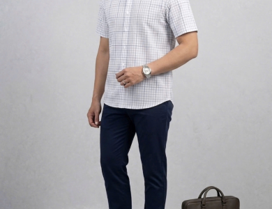Áo Sơ Mi Nam Ngắn Tay Không Túi Vạt Bầu SM 018N -Wincent Việt Nam