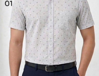 Áo Sơ Mi Hoạ Tiết Vạt Ngang SM 019N_A