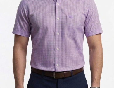 Áo Sơ Mi Tay Ngắn Cao Cấp Hoạ tiết Houndstooth SM 012N - Wincent Việt Nam