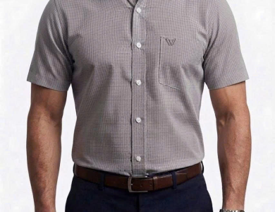 Áo Sơ Mi Tay Ngắn Cao Cấp Hoạ tiết Houndstooth SM 012N - Wincent Việt Nam