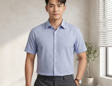 Áo Sơ Mi Nam Ngắn Tay Không Túi Vạt Bầu SM 018N -Wincent Việt Nam