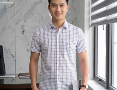 Áo Sơ Mi Nam Cao Cấp Ngắn Tay Vạt Ngang Có Xẻ Tà SM 011N Sọc - Wincent Việt Nam