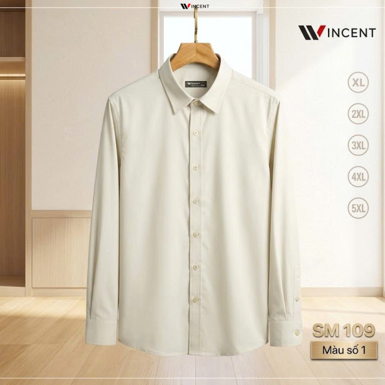 Áo Sơ Mi Nam Dài Tay SM109 – Form Đẹp, Lịch Sự, Dễ Mặc
