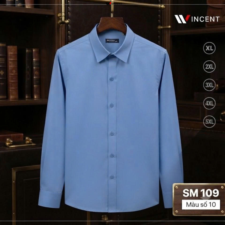 Áo Sơ Mi Nam Dài Tay SM109 – Form Đẹp, Lịch Sự, Dễ Mặc