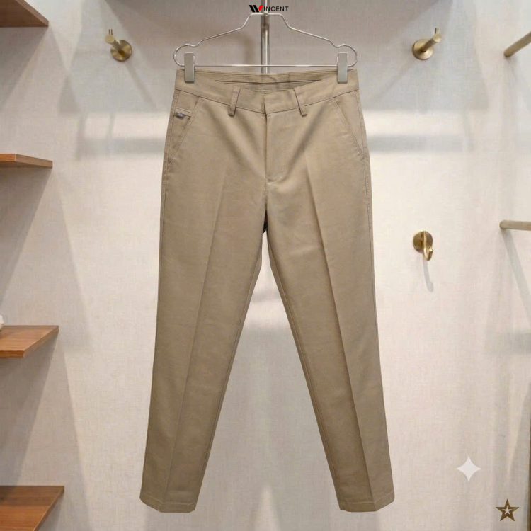 Quần Kaki Nam Dài Trơn Fine - Twill KD14 - Wincent Việt Nam