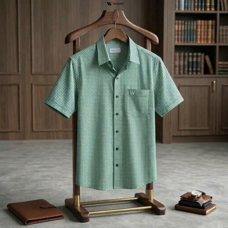 Áo sơ mi Nam tay ngắn có túi sọc nhỏ SM015N - Wincent Việt Nam