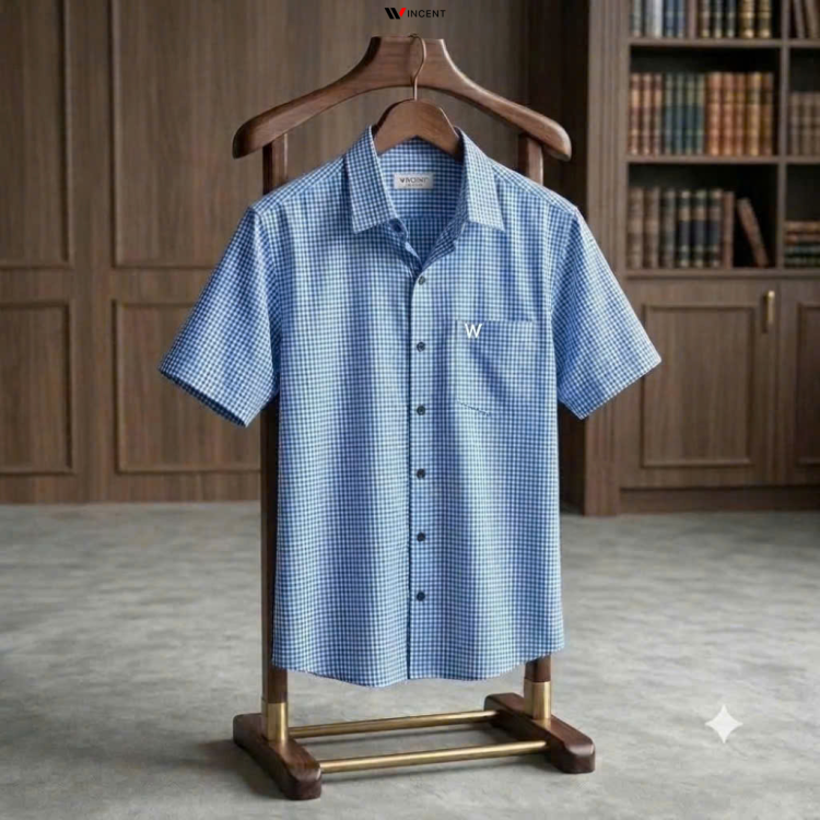Áo sơ mi Nam tay ngắn có túi sọc nhỏ SM015N - Wincent Việt Nam