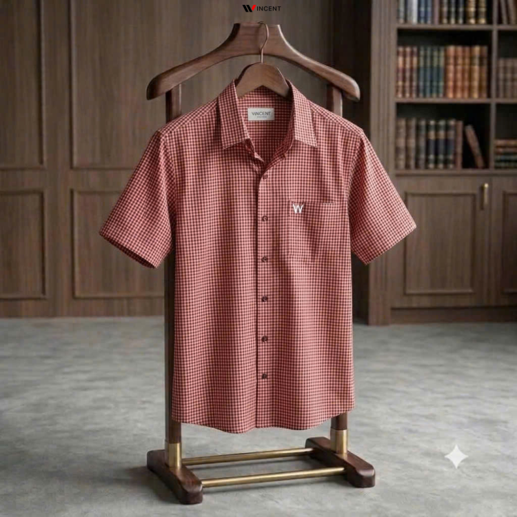 Áo sơ mi Nam tay ngắn có túi sọc nhỏ SM015N - Wincent Việt Nam
