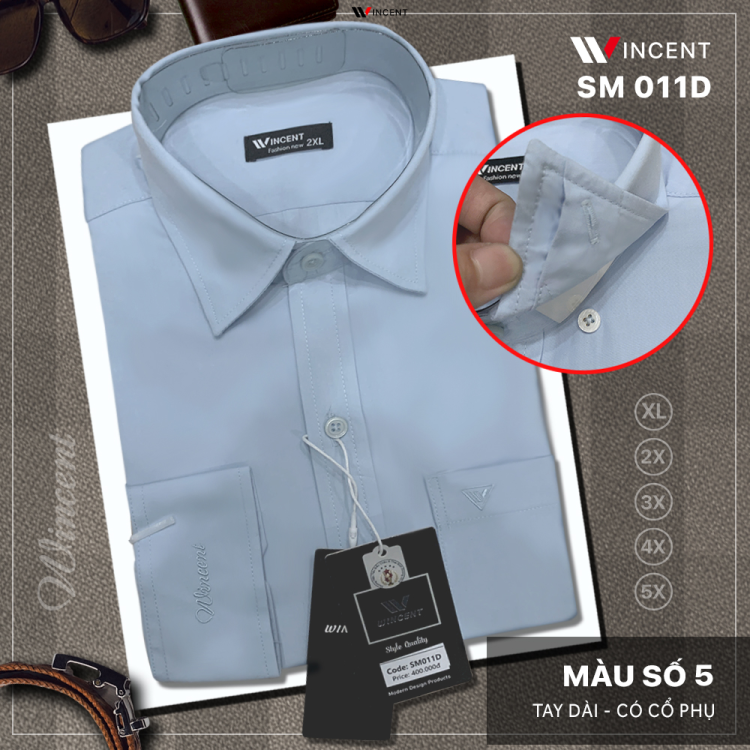 Áo Sơ Mi Cao Cấp SM011D – Mặc Đi Làm Lịch Sự, Thoải Mái Cả Ngày
