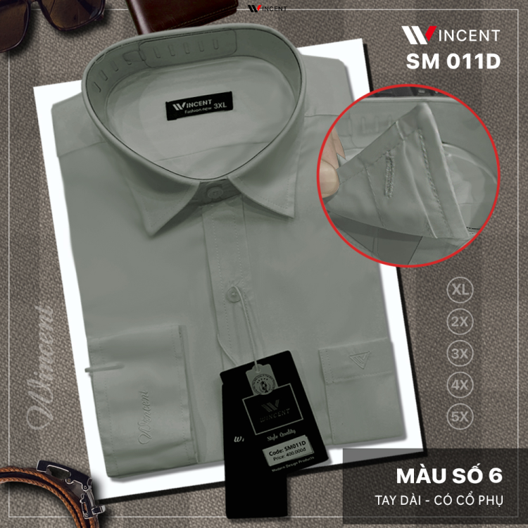 Áo Sơ Mi Cao Cấp SM011D – Mặc Đi Làm Lịch Sự, Thoải Mái Cả Ngày