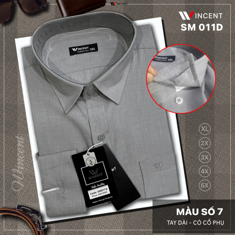 Áo Sơ Mi Cao Cấp SM011D – Mặc Đi Làm Lịch Sự, Thoải Mái Cả Ngày