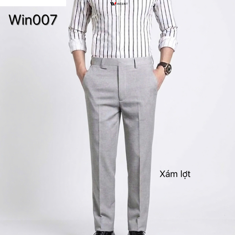 Quần Tây Ủi Ly Vải 4 Chiều Win 007