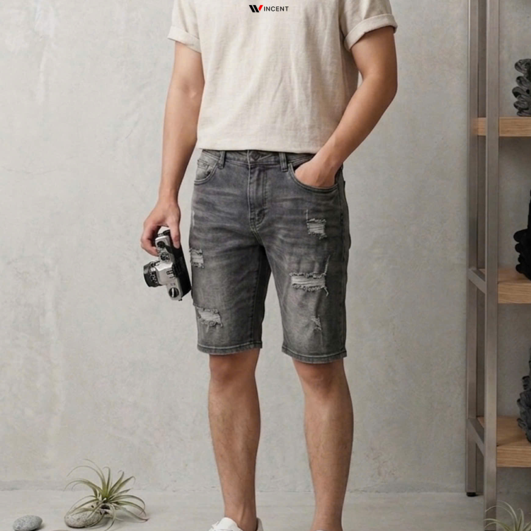 Quần Short Jean Nam Cao Cấp _ Win 018