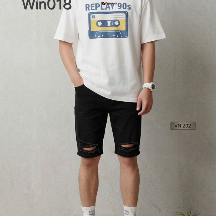 Quần Short Jean Nam Cao Cấp _ Win 018