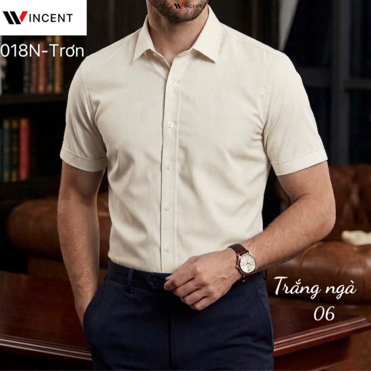 Áo Sơ Mi Không Túi Nhiều Màu SM 018N Trơn