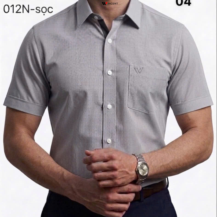 Áo Sơ Mi Cao Cấp Tay Ngắn Sọc Nhuyễn SM 012N