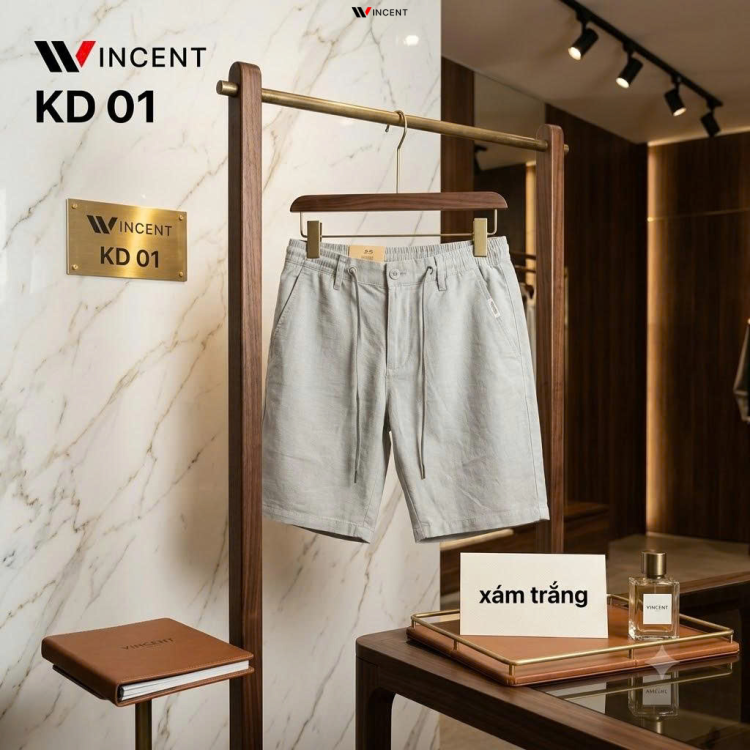 Quần Short Nam Vải Linen KD01 - Wincent Việt Nam