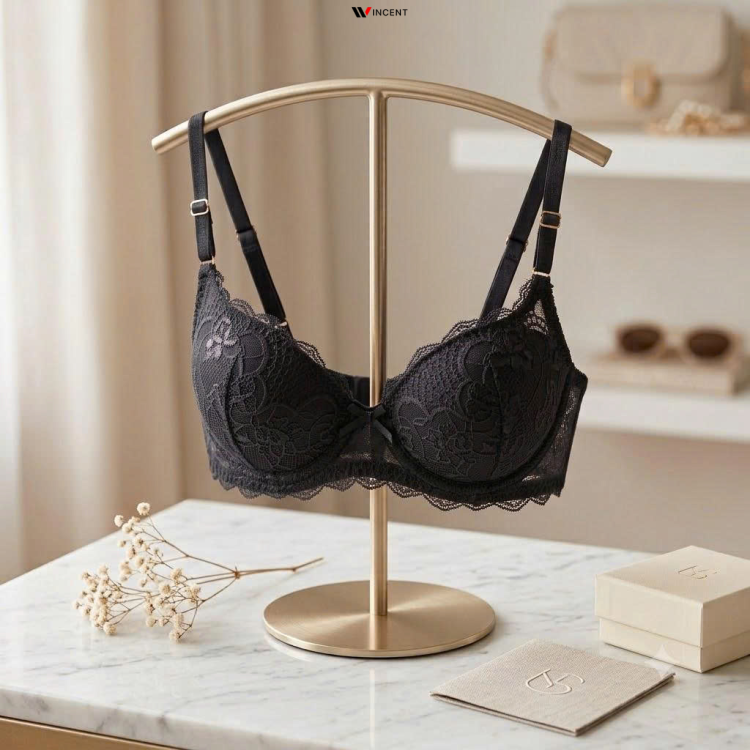 Áo Ngực Nguyên Ren Mút Mỏng QP096 –  Wincent Việt Nam -Tôn Dáng Tự Nhiên, Ôm Gọn Vòng Ngực