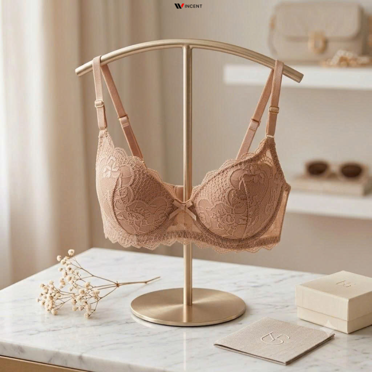 Áo Ngực Nguyên Ren Mút Mỏng QP096 –  Wincent Việt Nam -Tôn Dáng Tự Nhiên, Ôm Gọn Vòng Ngực