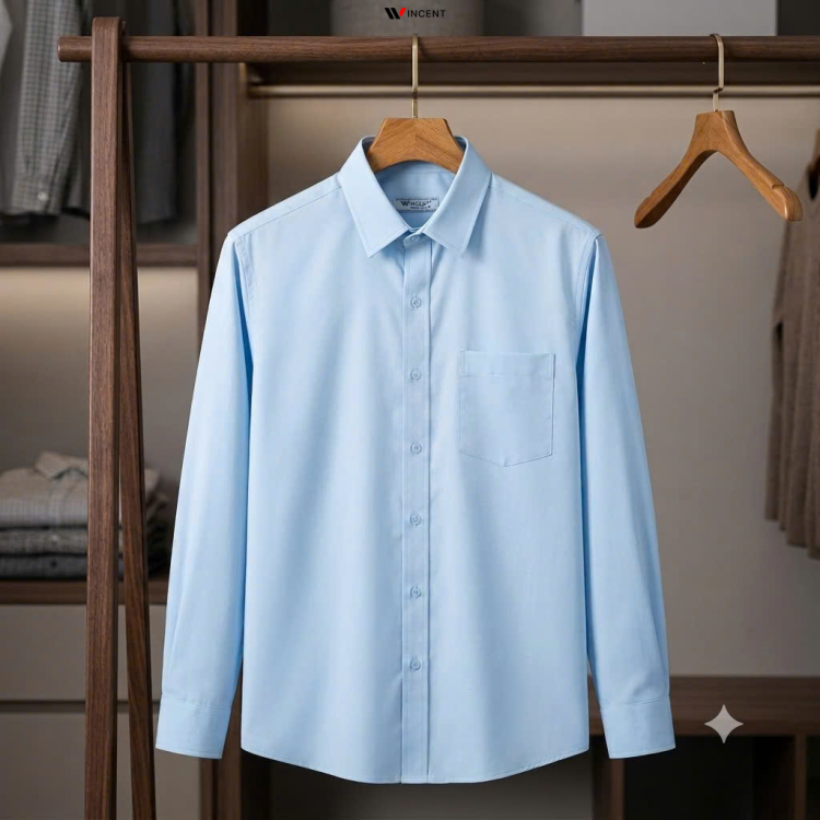 Áo Sơ Mi Nam Tay Dài Nhiều Màu Có Cổ Phụ SM012D – Wincent Việt Nam